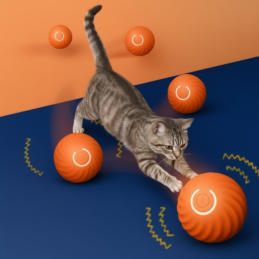 Dog Toy Ball Automatic Moving Bouncing Rolling Ball USB Smart puppy Interactive Dog Chew Toy Ball