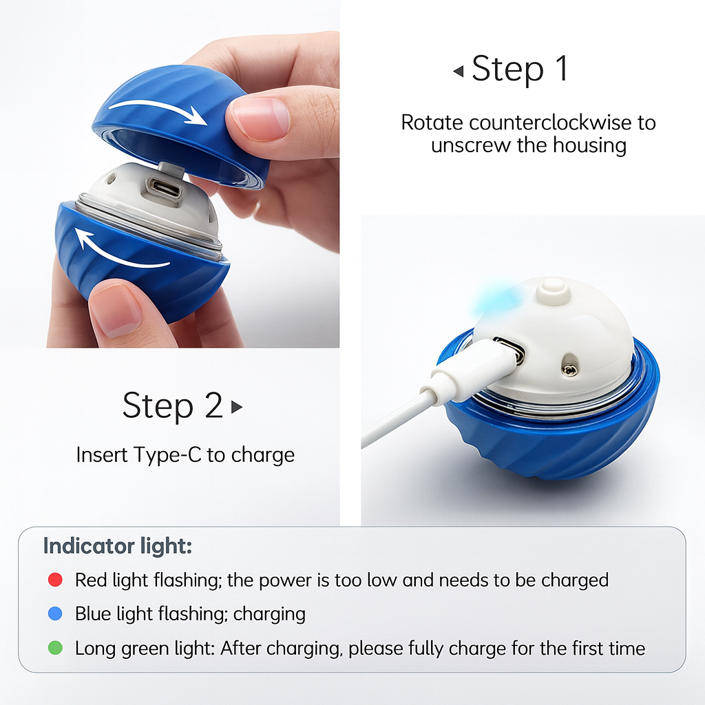 Dog Toy Ball Automatic Moving Bouncing Rolling Ball USB Smart puppy Interactive Dog Chew Toy Ball